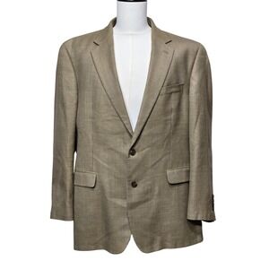 Ralph Lauren Blazer Mens 46 Long Tan Houndstooth Silk Wool Sport Coat Dillard's